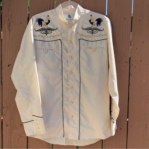 Rangers Embroidered Rooster Western Shirt Long Sleeved